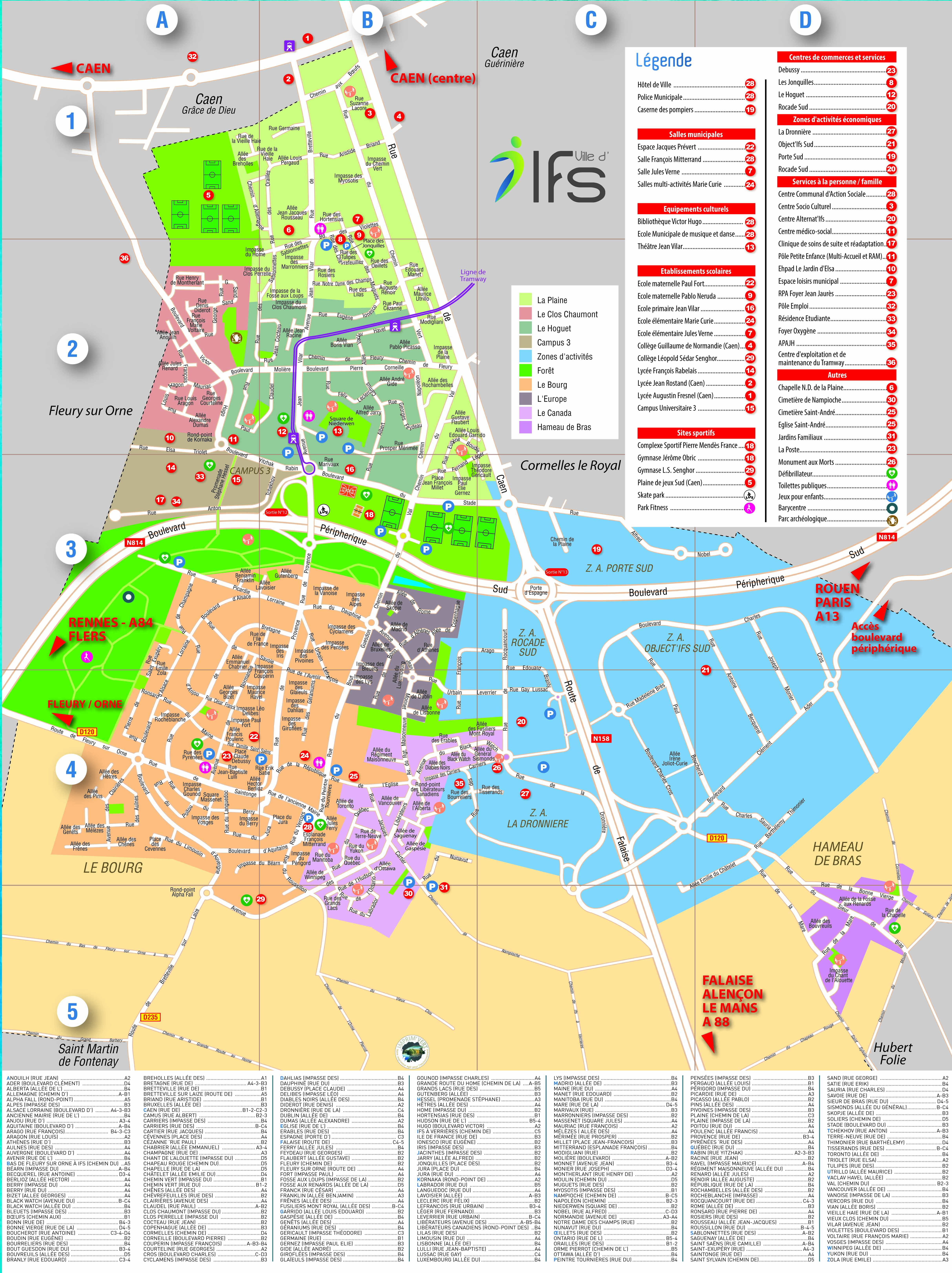 plan de la ville